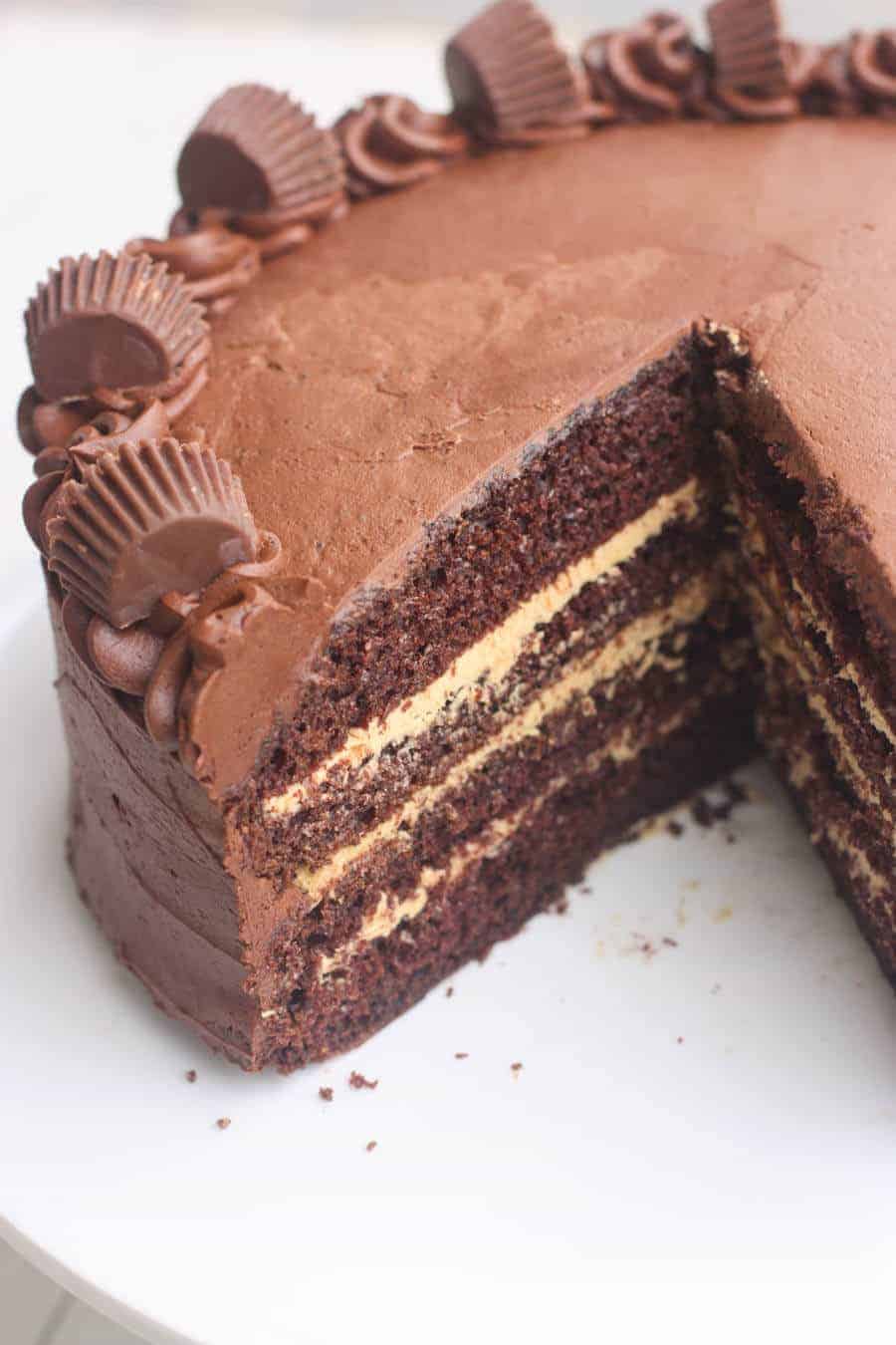 Chocolate Peanut Butter Cake - Princess Pinky Girl