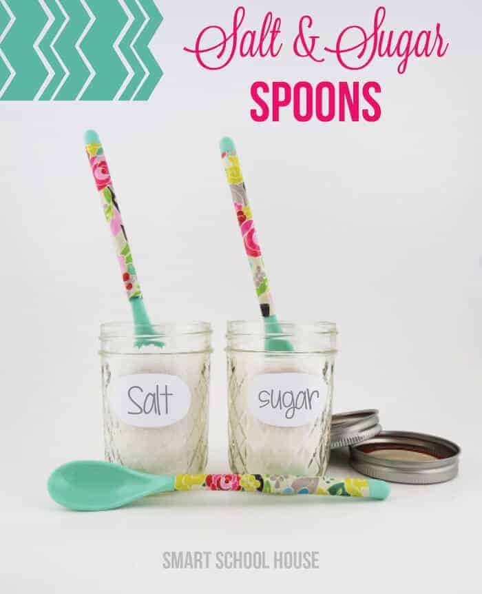 Floral Salt and Sugar Spoons by Smart School House