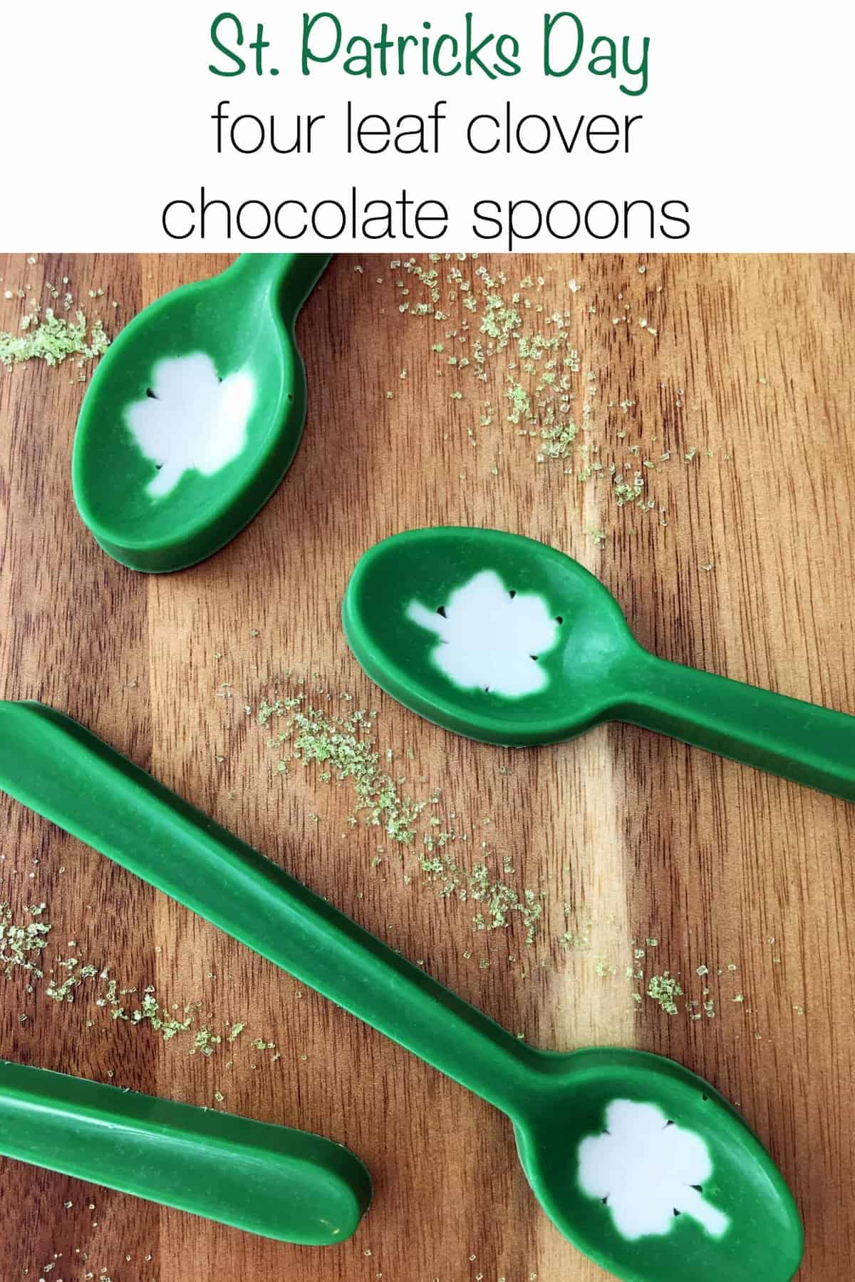 Four Leaf Clover Chocolate Spoons - Perfect for St. Patrick's Day