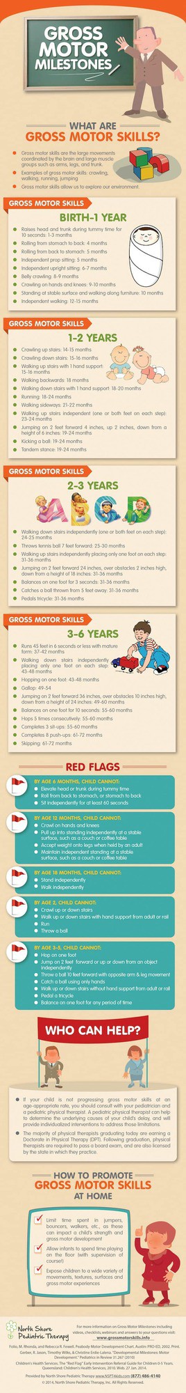 Gross Motor Milestones from North Shore Pediatrics
