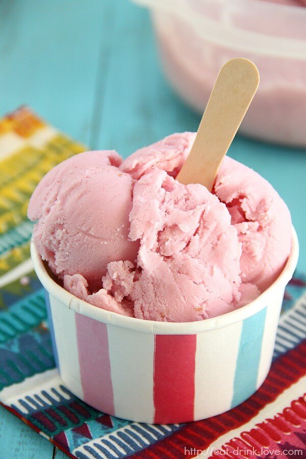 Raspberry Sherbet from Eat Drink Love