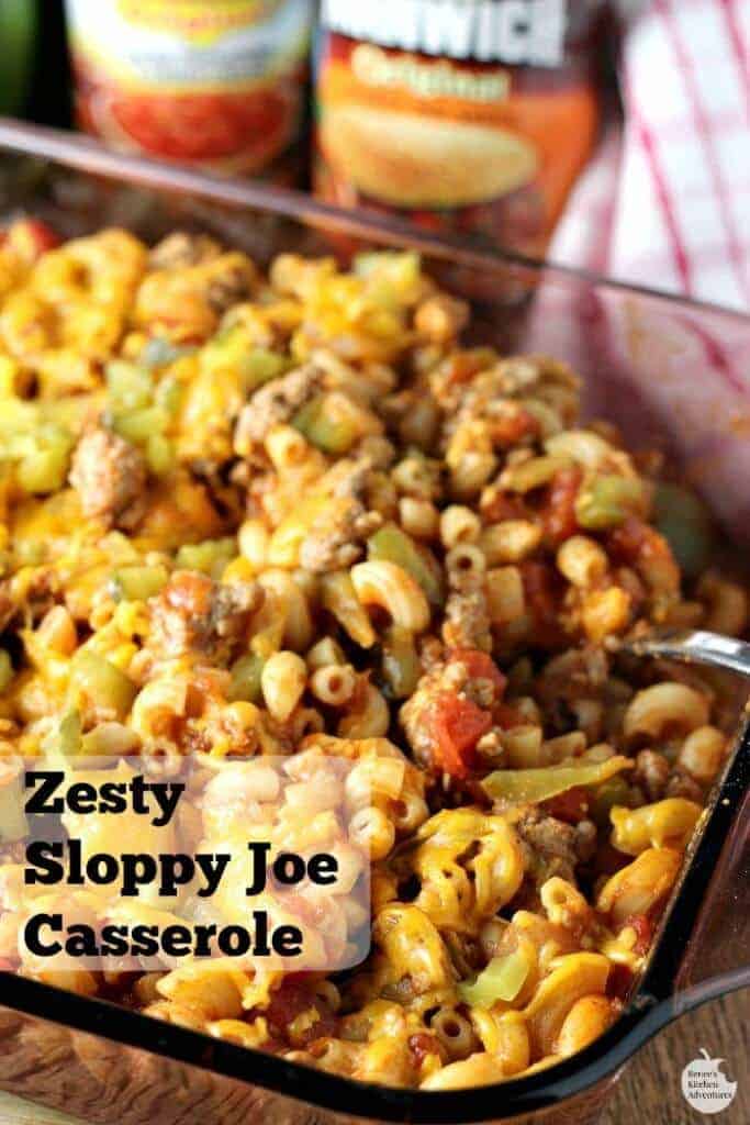 Zesty Sloppy Joe Casserole by Renees Kitchen Adventures 