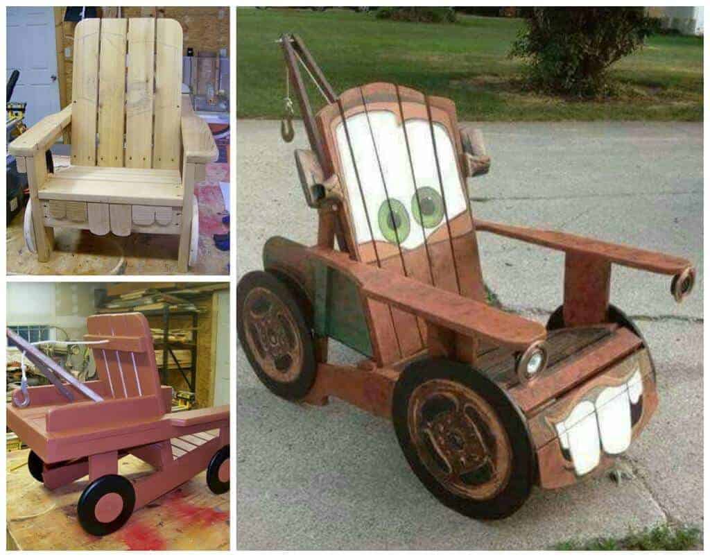 DIY Tow Mater Adirondack Chair from The Owner Builder Network