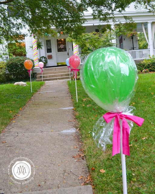 Candy Suckers out of Balloons for a Candy Birthday Party from Margot Madison