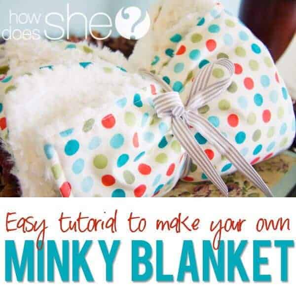 DIY Minky Blanket by How Does She