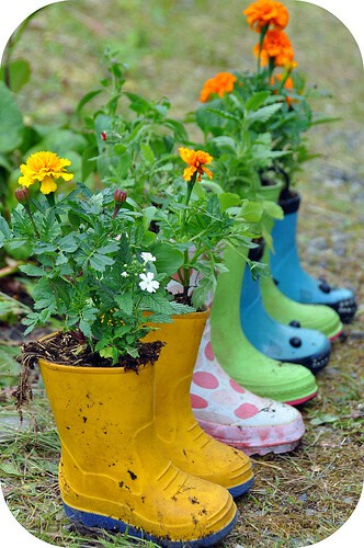 Planting Flower Boots by Rosina Hubler
