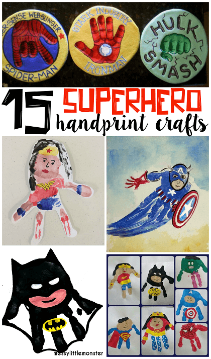 Superhero Handprint Crafts for Kids by Crafty Morning 