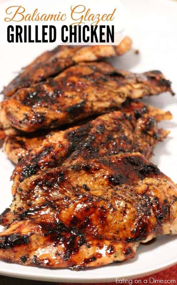 Balsamic Glazed Grilled Chicken by Eating on a Dime 