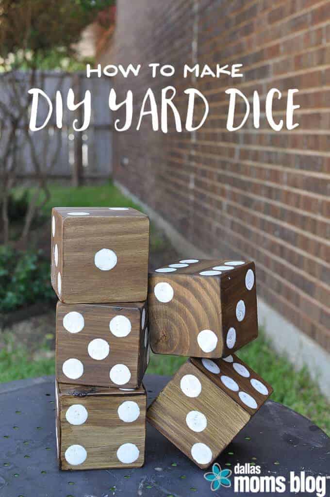 DIY Yard Dice by Dallas Moms Blog 