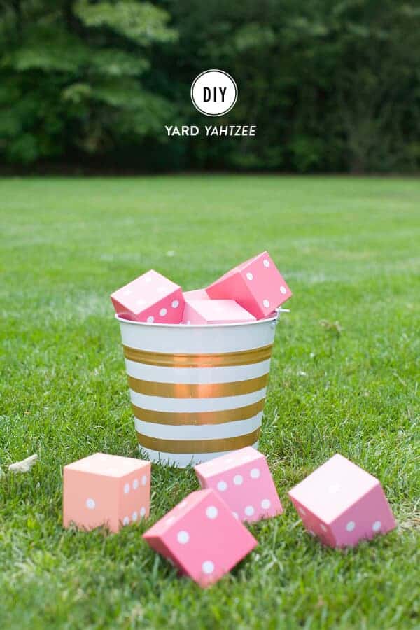 DIY Yard Yahtzee by Style Me Pretty