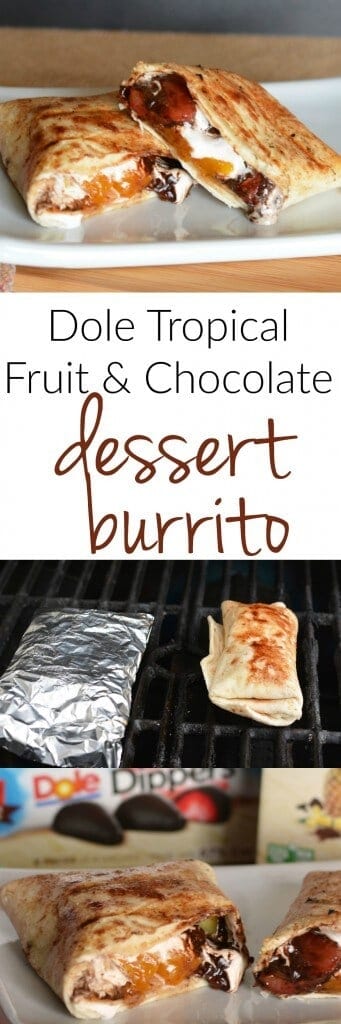 Dole Grilled Dessert Burrito - fruit and chocolate and marshmallow grilled deliciousness