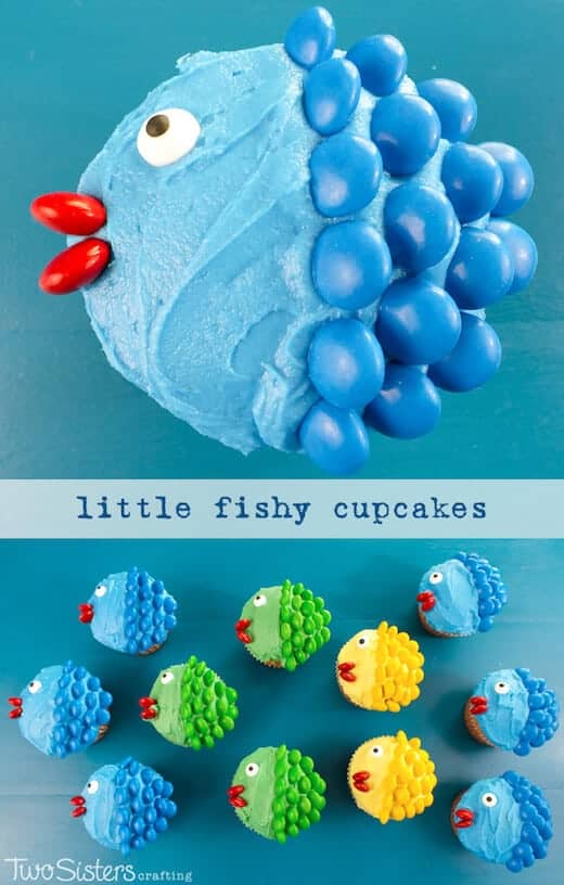 Easy Fish Cupcakes from Two Sisters Crafting