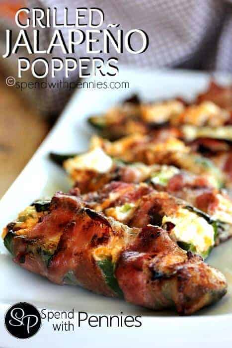 Grilled Bacon Jalapeno Poppers by Spend with Pennies 