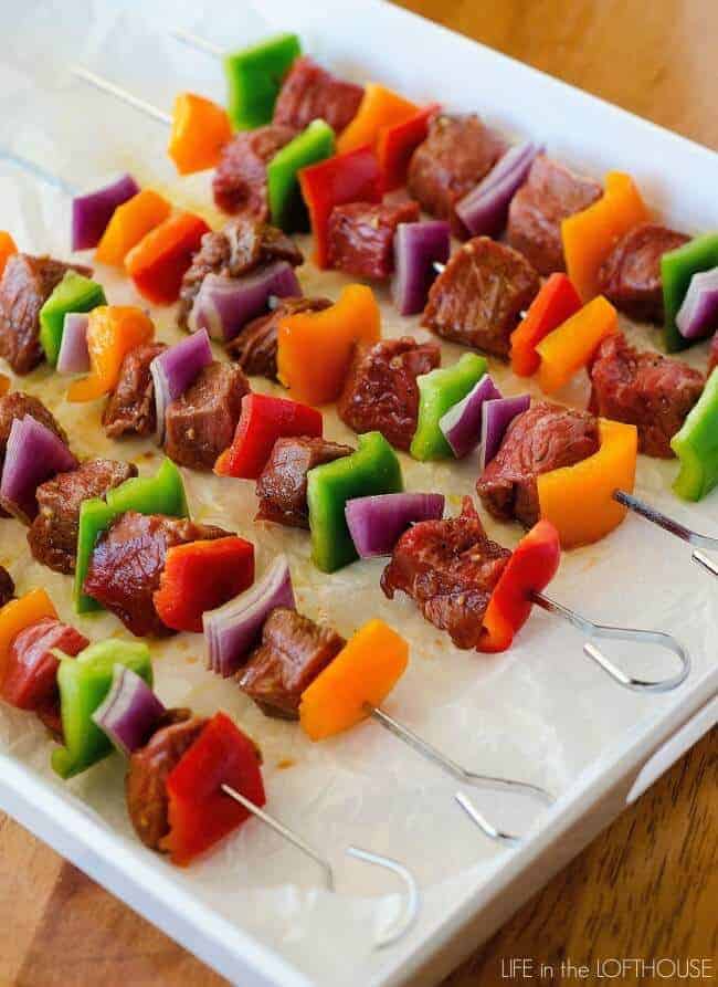 Grilled Steak Kebabs by Life in the Lofthouse 