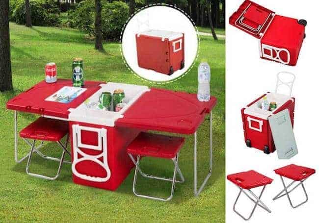 Ultimate cooler with folding table