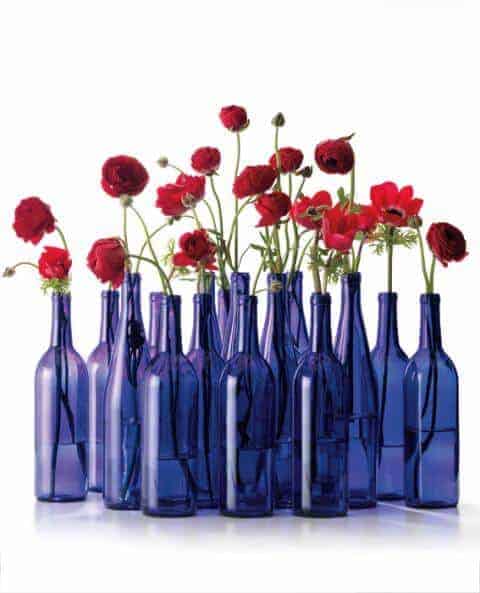 Blue Bottle Centerpiece by InStyle Magazine