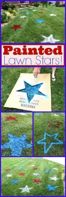 DIY Painted Lawn Stars by The Concrete Cottage 