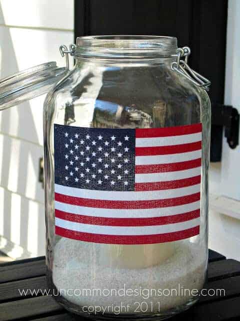 Mason Jar Flag Lanterns by Uncommon Designs 