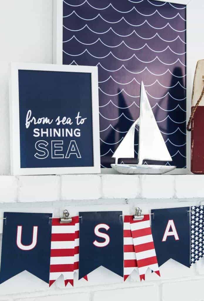 Patriotic Free Nautical Printables by Tatertots and Jello