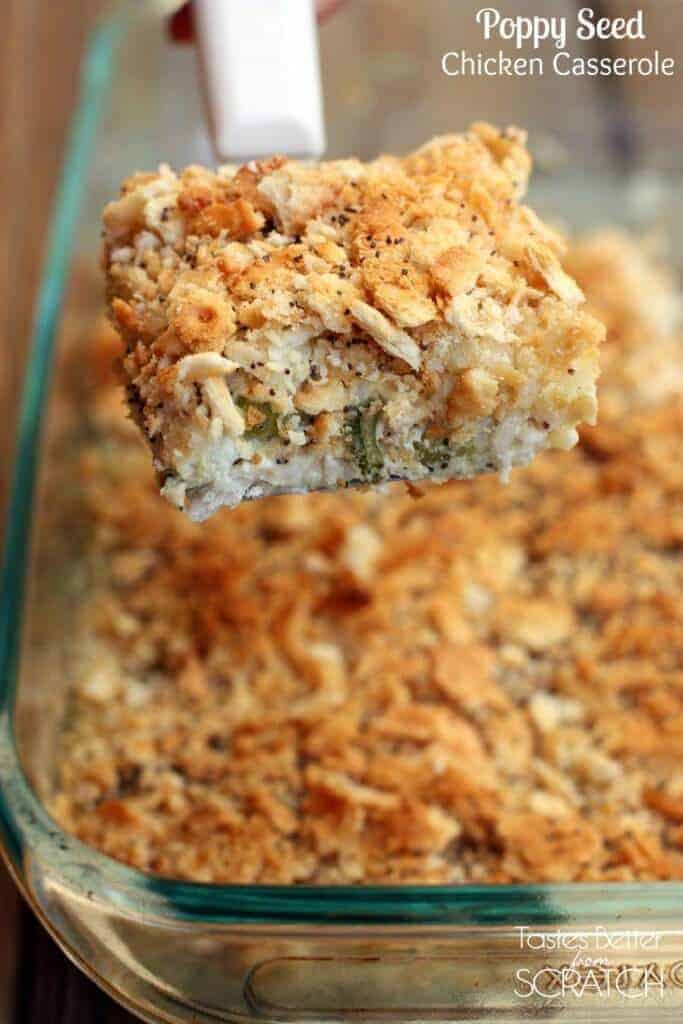 Poppyseed Chicken Casserole - an easy and delicious family dinner recipe