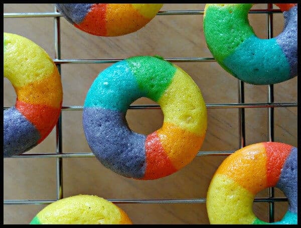 Mini Rainbow Donuts by Just Bake Me 