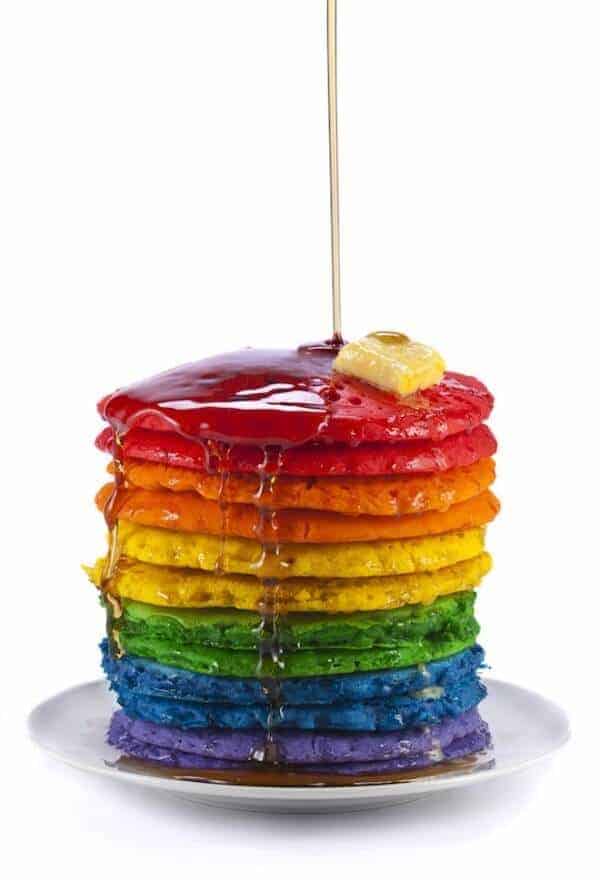 Rainbow Pancakes via Trend Land