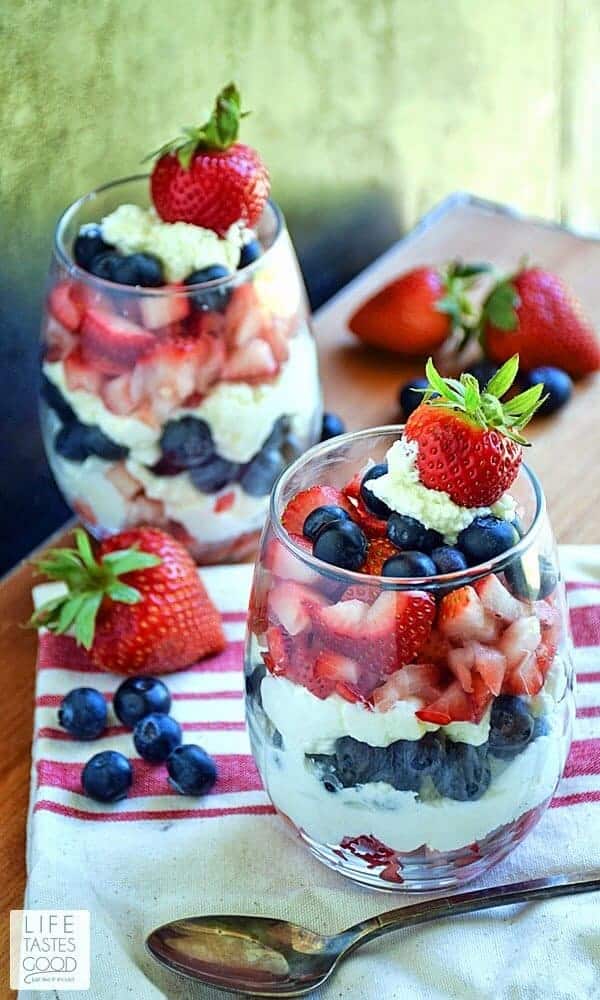 Red White and Blue Parfaits by Our Life Tastes Good 