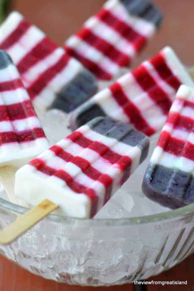 Red White and Blueberry Popsicles by The VIew from Great Island 