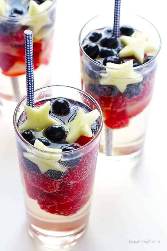 Sparkling Patriotic Red White and Blue Sangria by Gimme Some Oven