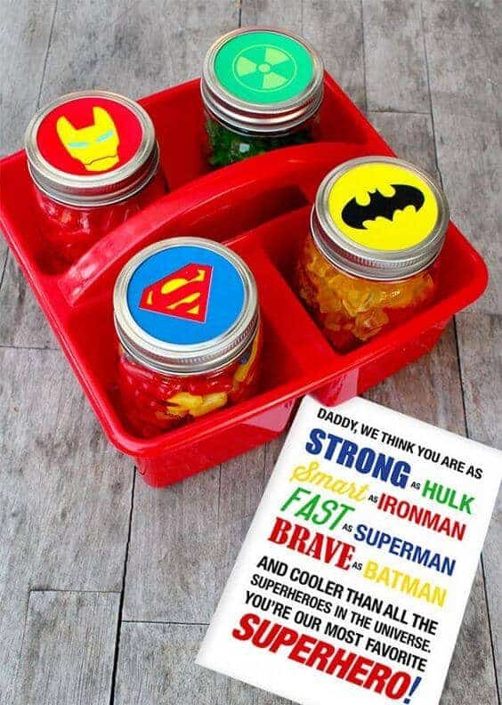 Superhero Jars Father's Day Gift by Popsicle