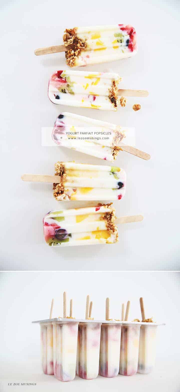 Yogurt Parfait Popsicles by Lezoe Musings 