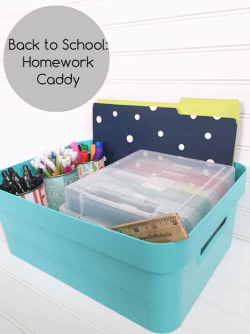 Back to School Homework Caddy by Lemsons, Lavender and Laundry