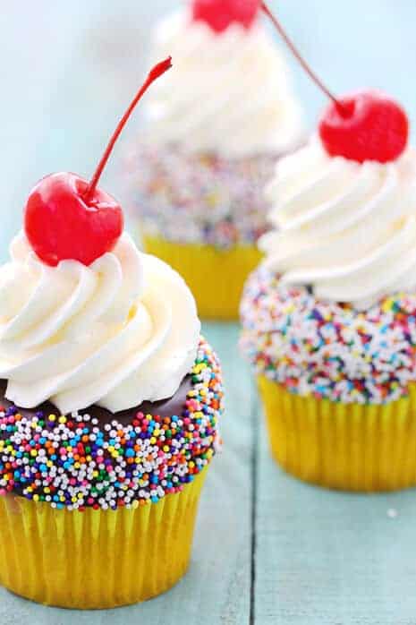 Banana Split Cupcakes by Bakers Royale 