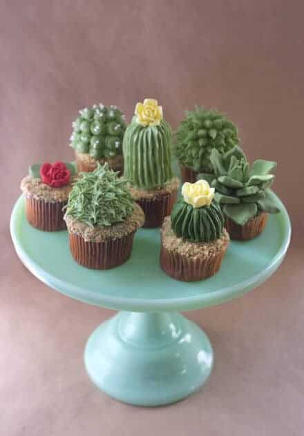 Cactus Cupcakes via Craftsy