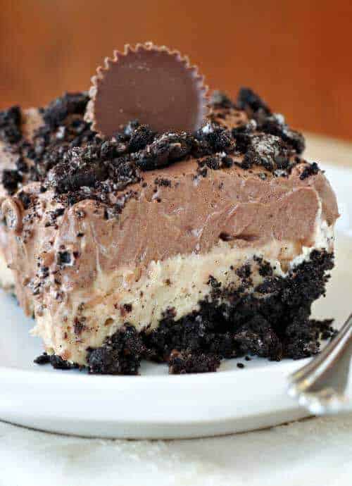 Chocolate Peanut Butter No Bake Dessert by Flavorite