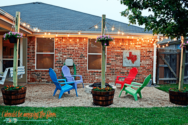 LIt Patio Area | I Should be Mopping the Floor 