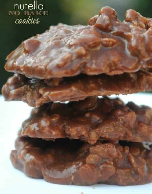 Nutella No Bake Cookies by Shugary Sweets