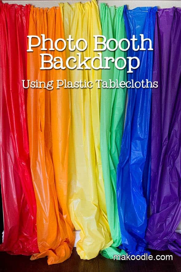 Plastic Tablecloth DIY Photo Backdrop | Makoodle and other genius party hacks and tips