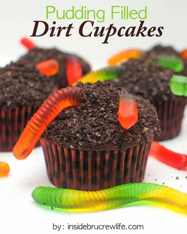 Pudding Filled Dirt Cupcakes by Inside Bru Crew Life 