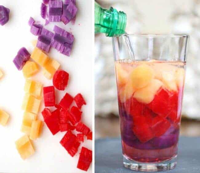 Rainbow Ice Cubes from Popsicles | Kids Activities Blog and other genius party hacks and tips