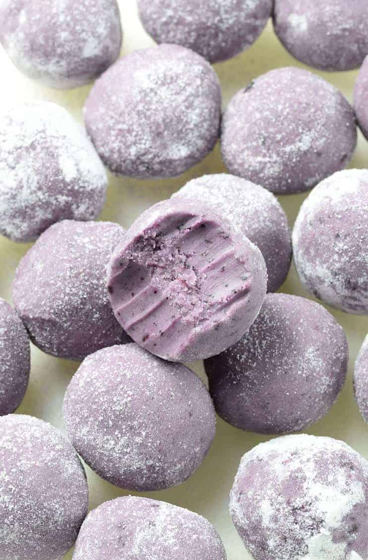 White Chocolate Blueberry Truffles by OMG Chocolate Desserts