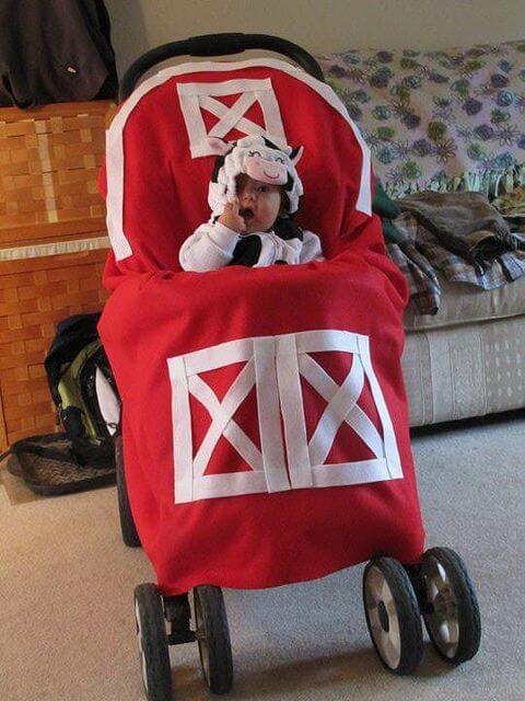 Cow in the Barn Halloween Stroller Costume | Flickr