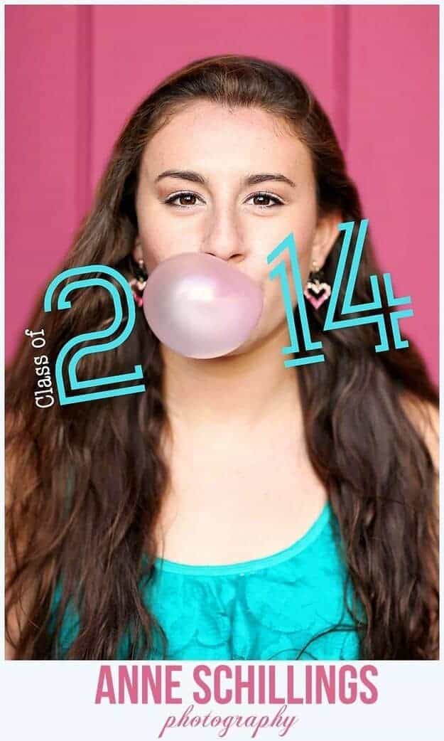 Bubblegum Senior Photo by Anne Schillings Photography