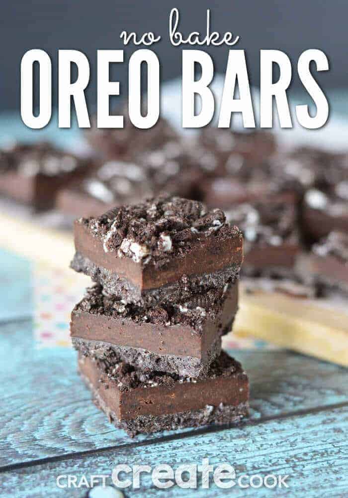 No Bake Oreo Bars 4 Ingredients And A Refrigerator Is All That You Need Princess Pinky Girl