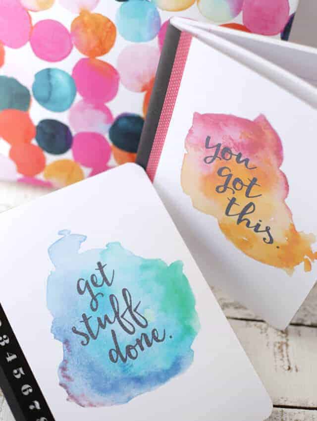 Watercolor Printable Notebook Covers | Eighteen25