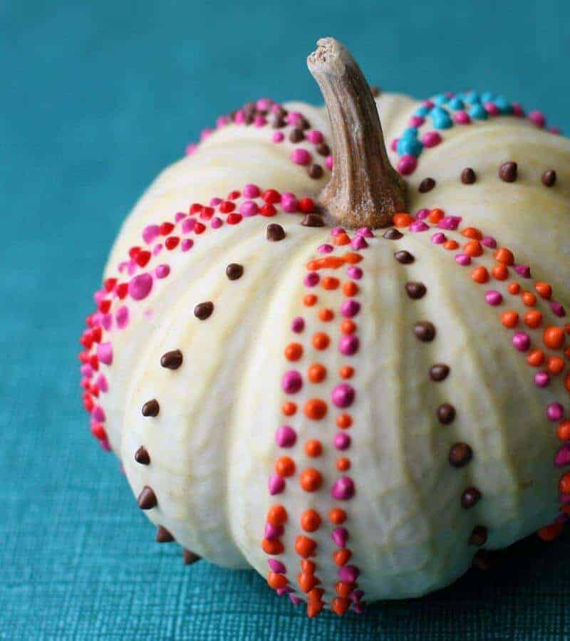 Fabric Paint Pumpkins by A Beautiful Mess 