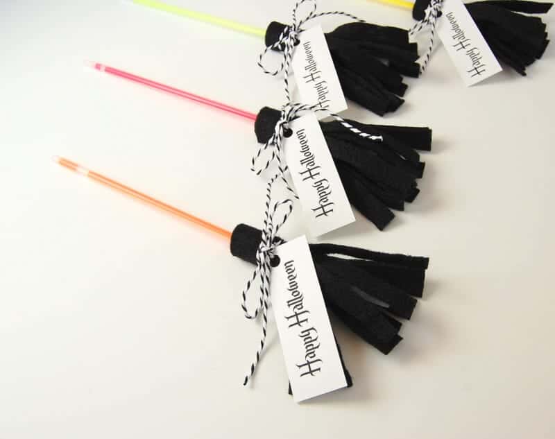 Happy Halloween Glow Stick Witches Brooms by Northstory