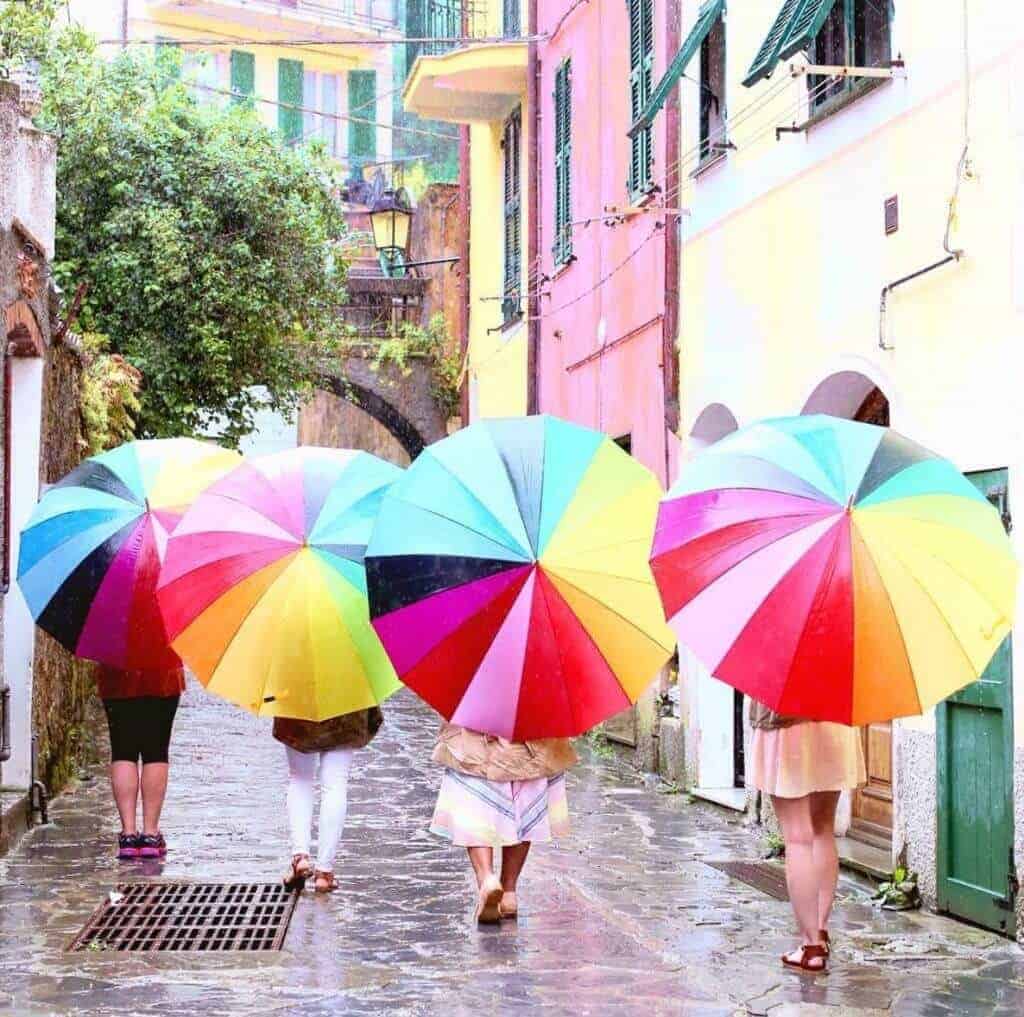 Umbrellas in Italy - Cinque Terre