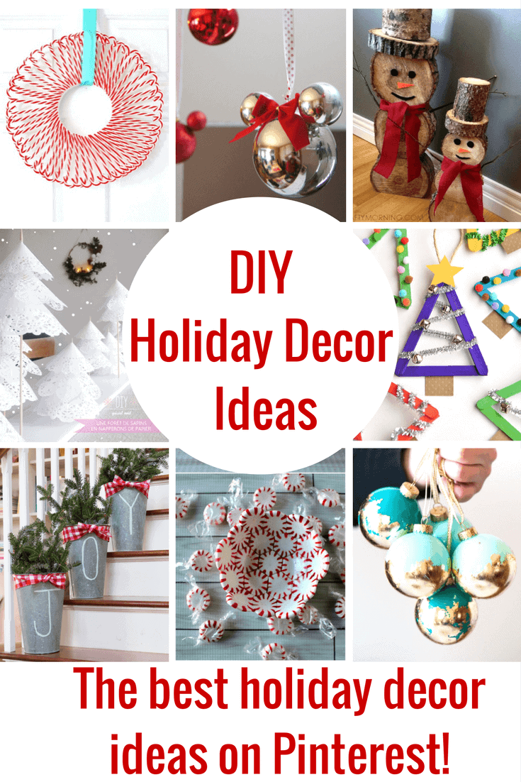 The best DIY Holiday Decor Ideas! Not only are these Holiday decorations super cute, they are all easy enough to do and you don't have to be Martha Stewart to pull them off!