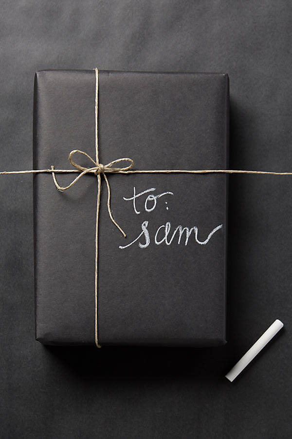 Chalkboard Wrapping Paper via Anthropologie